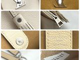 louis vuitton monogramet white leather wallet with key chain