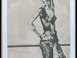an image of a black and white drawing of a woman