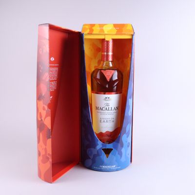 an image of a bottle of macallar ' s single malt whisky in a red box