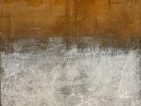 abstract painting of a brown and grey square with a white border