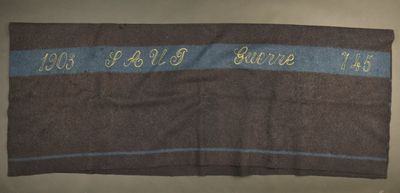 a picture of a towel with a date on it