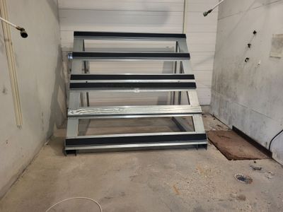 a ladder that is in the middle of a room