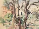 une image représentant un tableau d'un arbre dans un jardin