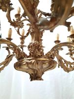 Important lustre en bronze ciselé et doré, à décor de feuill… (photo 5)