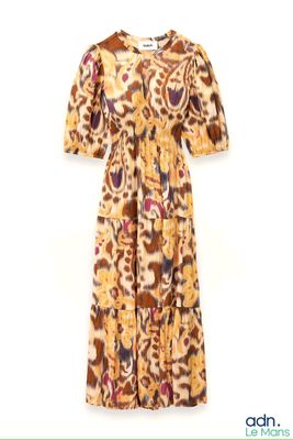 an image of a woman ' s dress with a leopard print on it