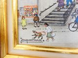 une photo d'un tableau représentant des personnes descendant un escalier