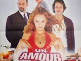 a movie poster with a woman in a red dress and other people
