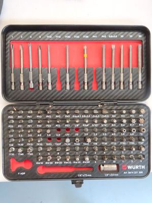 many tools in the case on the table