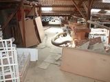 a large room with a lot of wood in it