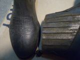 a close up of a pair of shoes on a box