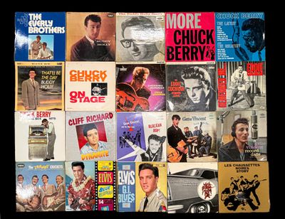 Lot de 23 disques de 33 tours des années 60 dans 20 albums d…