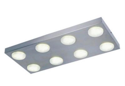 un gros plan d'un luminaire à six ampoules