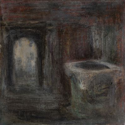 Hervé THIBAULT (né en 1944) Puit Huile sur toile, signée au …