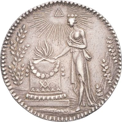 l'image d'une pièce d'argent représentant une femme tenant une fleur