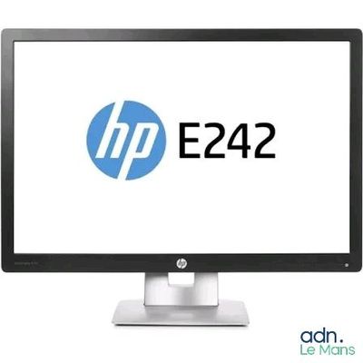 a computer monitor with the hp e242 logo on it
