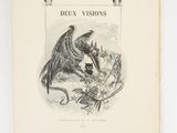 a black and white drawing of a dragon on a book