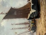 a painting of a group of people on a beach