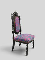 Paire de chaises en bois noirci de style Napoléon III. (photo 4)
