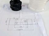 a picture of a drawing of a valve on a sheet of paper