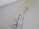 a book with a drawing of a man on it