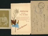 an old postcard with a picture of a man and a woman
