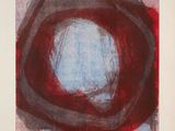 an image of a painting of a red circle on a white background