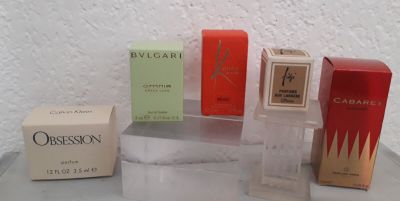 Lot de 5 miniatures (guy laroche, bulgari, kenzo, gres, calv…