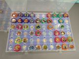 a display case filled with lots of different types of toys