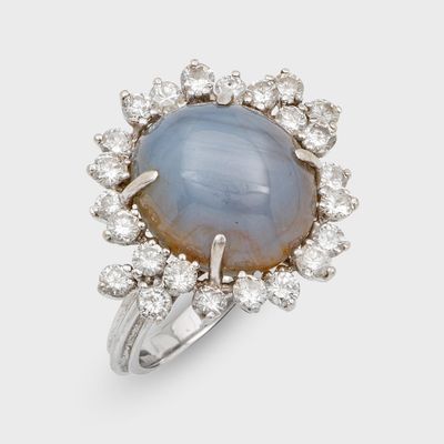 Très beau sternsaphir du Sri Lanka en or brillant, 18 cts ; …