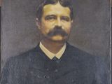 an old picture of a man with a moustache and a mustache