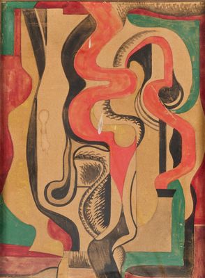 an image of a painting of a woman with a snake on her head