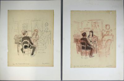 Pierre de BELAY (1890-1974) - Couple au piano