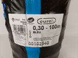 a black bag with a blue stripe on it