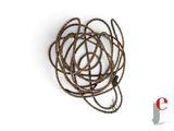 a close up of a bunch of rope on a white surface