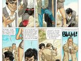 an image of a comic strip with a man in a suit and a woman in a dress