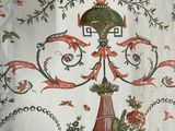 a picture of a curtain with a floral design on it