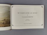 an open book with a picture of a man on a horse