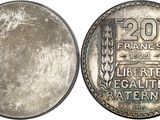 a close up of a coin on a white background