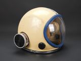 an image of a helmet with a gas mask on top of it