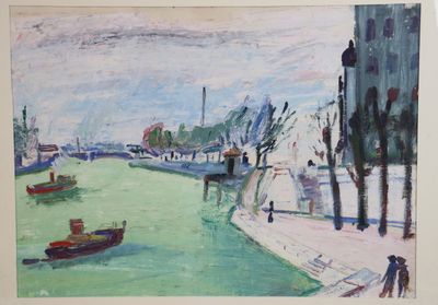 Robert TERMAT (1924-2011). Les quais de Seine.