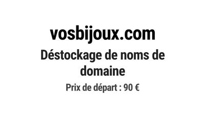 Nom de domaine vosbijoux.com. Catégorie: Mode et textile.