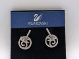 silver plated swarovski earrings with swarovski crystals