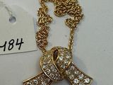 Collier Plaqué Or Avec Pendentif - Longueur 41-45 Cm, Occasion