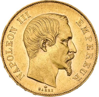 gros plan d'une pièce d'or sur laquelle figure le visage d'un homme