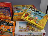 many different types of board games on the table