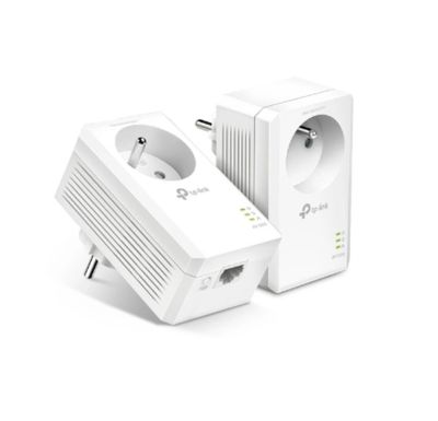 CPL TP Link AV1000 Gigabit avec Prise Gigogne - Kit de Réseau
