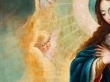 an image of a painting of jesus holding a baby in his arms