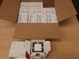 a cardboard box with a bunch of electronic components inside of it