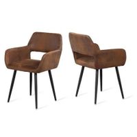 Lot de 2 fauteuils de salle à manger industriels CROMWELL