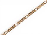 a close up of a gold chain on a white background